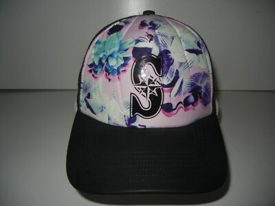 SEATTLE MARINERS Pink/Purple MLB BASEBALL HAWAIIAN HAT Trucker