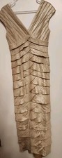 Davids Bridal Gold Br Formal Bridesmaids Dress Size 8