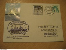 Vs Suderoog Instituto de Hidrografía Cubierta de Barco Hamburgo 1980 Cancelar Alemania Clima