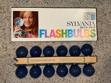 Sylvania Press 25B Blue Dot Flashbulbs Vintage 12-Pack
