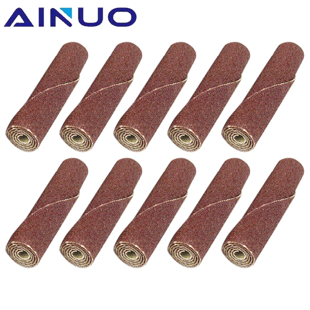 10Pcs Abrasive Sandpaper Sanding Cartridge Spiral Roll Cone Abrasive
