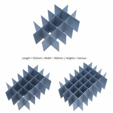 Euro Crate Box Internal Divider Sets Separators L555 x W360mm x Various Heights