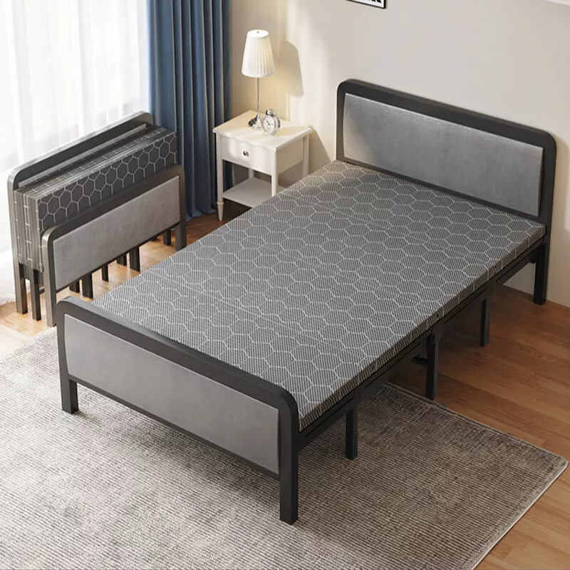 Foldable metal single bed frame online