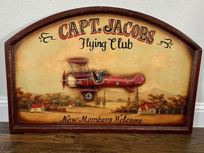 CAPT. JACOBS Flying Club ヴィンテージサインボード