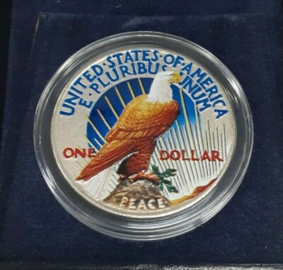 1922-D American Peace Silver Dollar $1 Beautifully Colorized Coin 1922-D American Peace Silver Dollar $1 Beautifully Colorized Coin