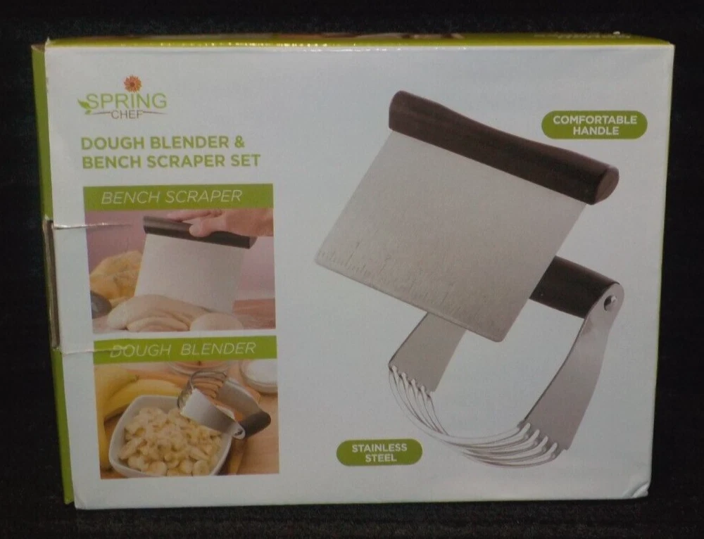 SPRING CHEF Dough Pastry Blender & Bench Scraper Dough Cutter Set (NIB***L@@K)