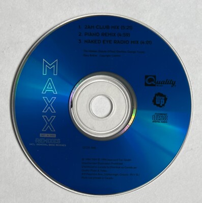 Maxx   Get-A-Way (Remixes Incl. General Base Remixes) (QCDS 7042) CD (DISC ONLY)