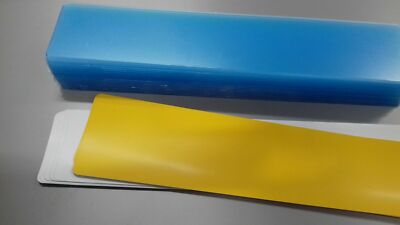 10 Stück x Nummernschild ACRYL ROHLINGE + Reflektoren (5 weiß, 5 gelb) 