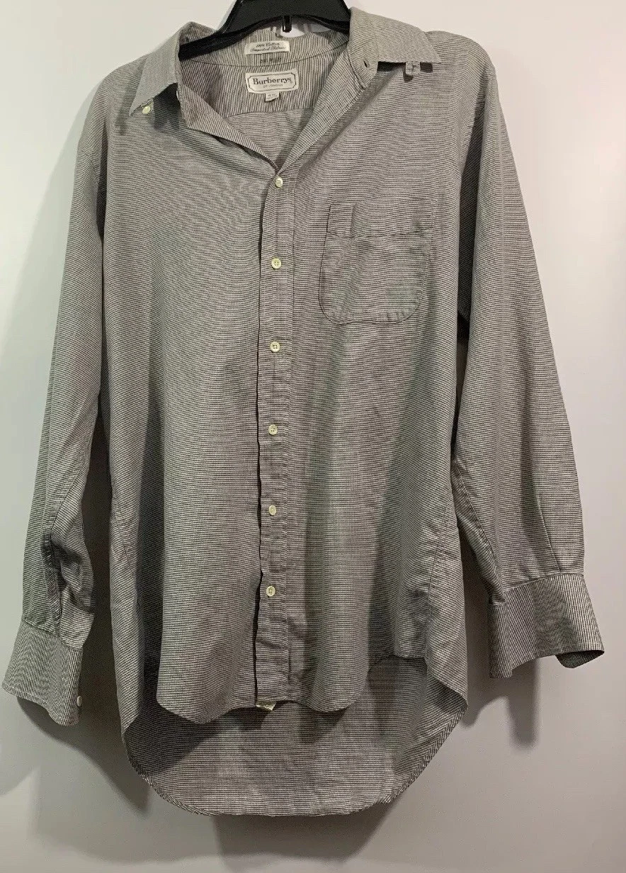 CAMICIA ABITO UOMO MANICA LUNGA BURBERRY TAGLIA 16 33
