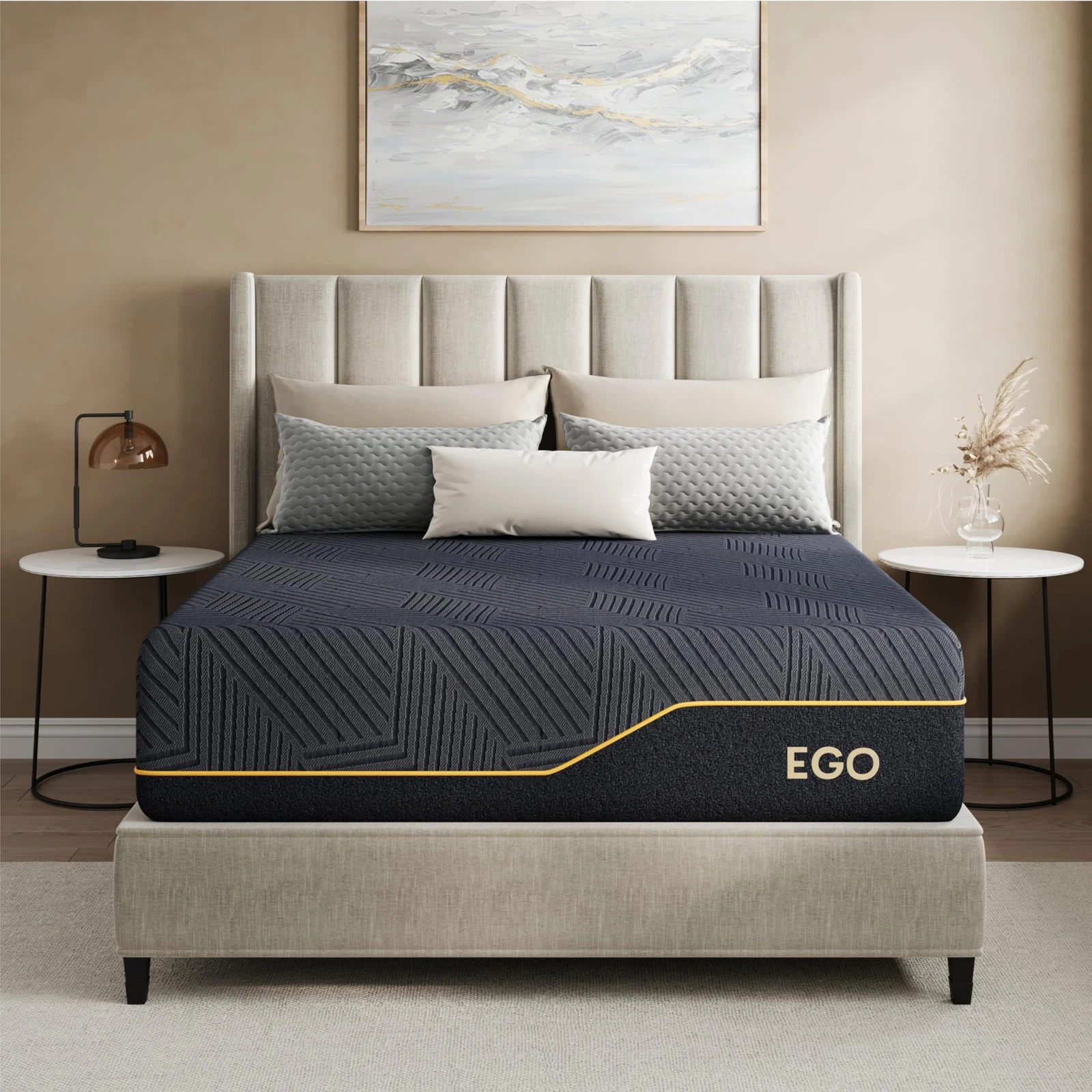MLILY EGOHOME 14 Inch Full Memory Foam Mattress for Cooling Full, Black
