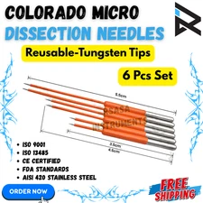 Ellman Surgitron Colorado Micro Dissection Needles 6 Pcs Tungsten Tips New CE
