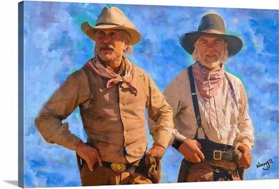 Lonesome Dove Oil Painting Gus and Call Poster Old West Cowboy Art Western art