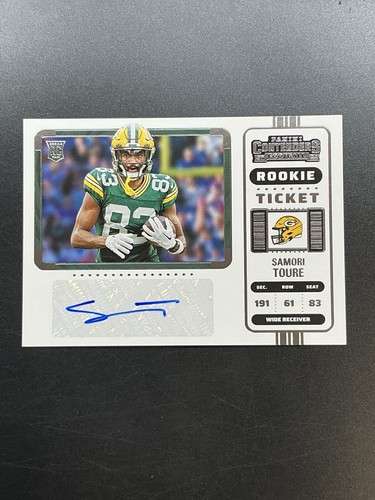 2022 Panini Contenders Samori Toure Rookie Ticket Variation RC Auto Packers #261 - Picture 2 of 11