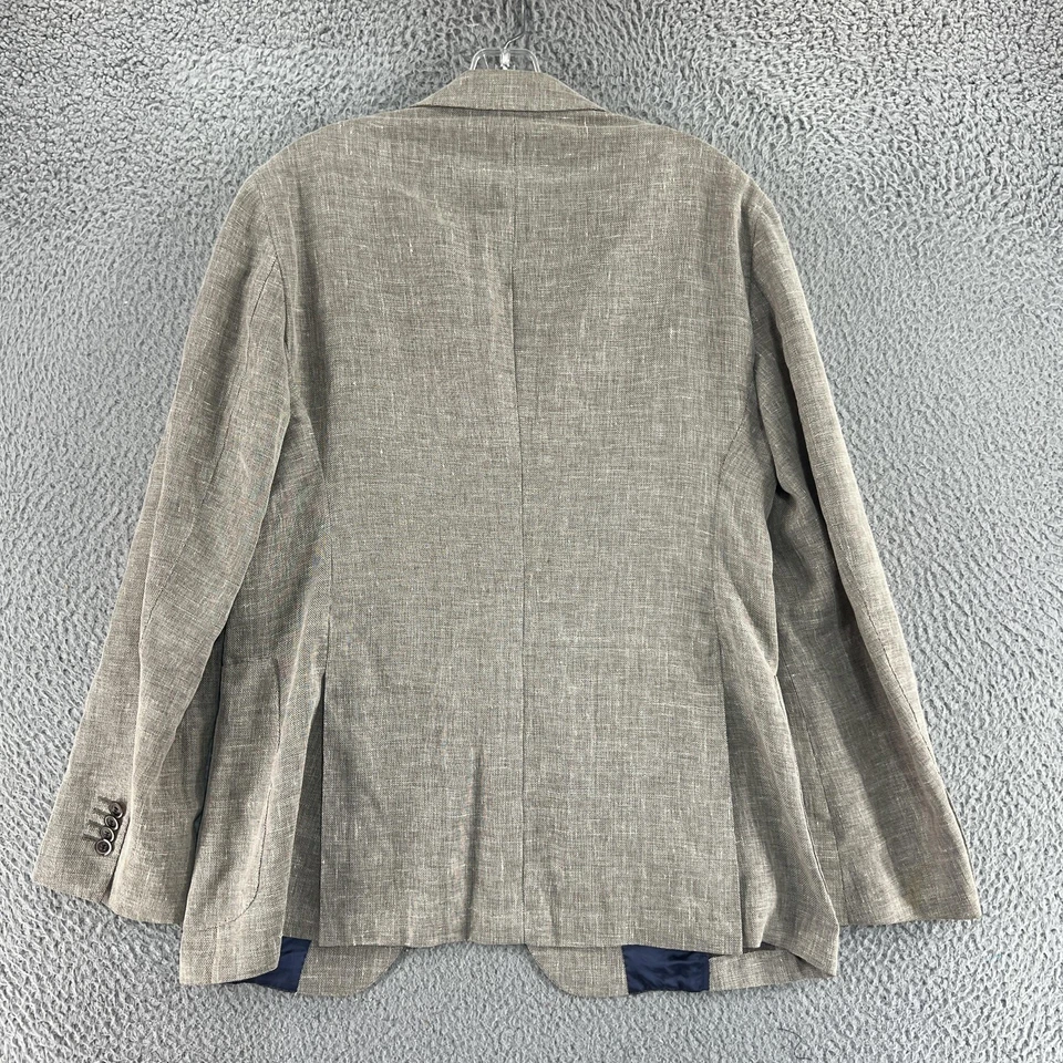 Blazer Suitsupply Para Hombres 40S Beige Abrigo Deportivo Algodón Lino Seda Chaqueta Informal Foto 2 de 4