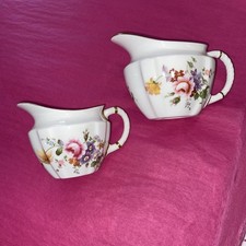 Royal Crown Derby Bone China x 2 kleine Milchk&auml;nnchen Kr&uuml;ge Posies 1967 Vintage