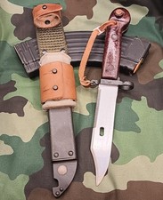 Romanian Type I Bayonet w/ Complete Sheath - 7.62x39 Unissued Cold War Surplus