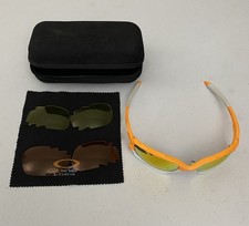 Occhiali da sole Oakley jawbone 04-206 arancione/bianco originali + 2 paia di lenti