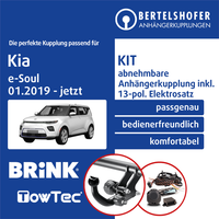 FüR Kia E-Soul Typ SK3 01.2019-Jetzt Ahk Abnehmbar +13Pol Spezifisch E-Satz Top