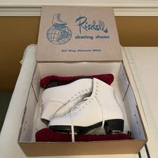 Riedell Women’s White Figure Ice Skates 110W Size 6