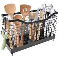 utensil holder3 Compartments Durable large cooking utensil holder for kitchenH