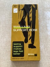 Bauer Black Men s SUPPORT SOCKS Large Tall 11.5-12 BLACK w/Box Over the Calf