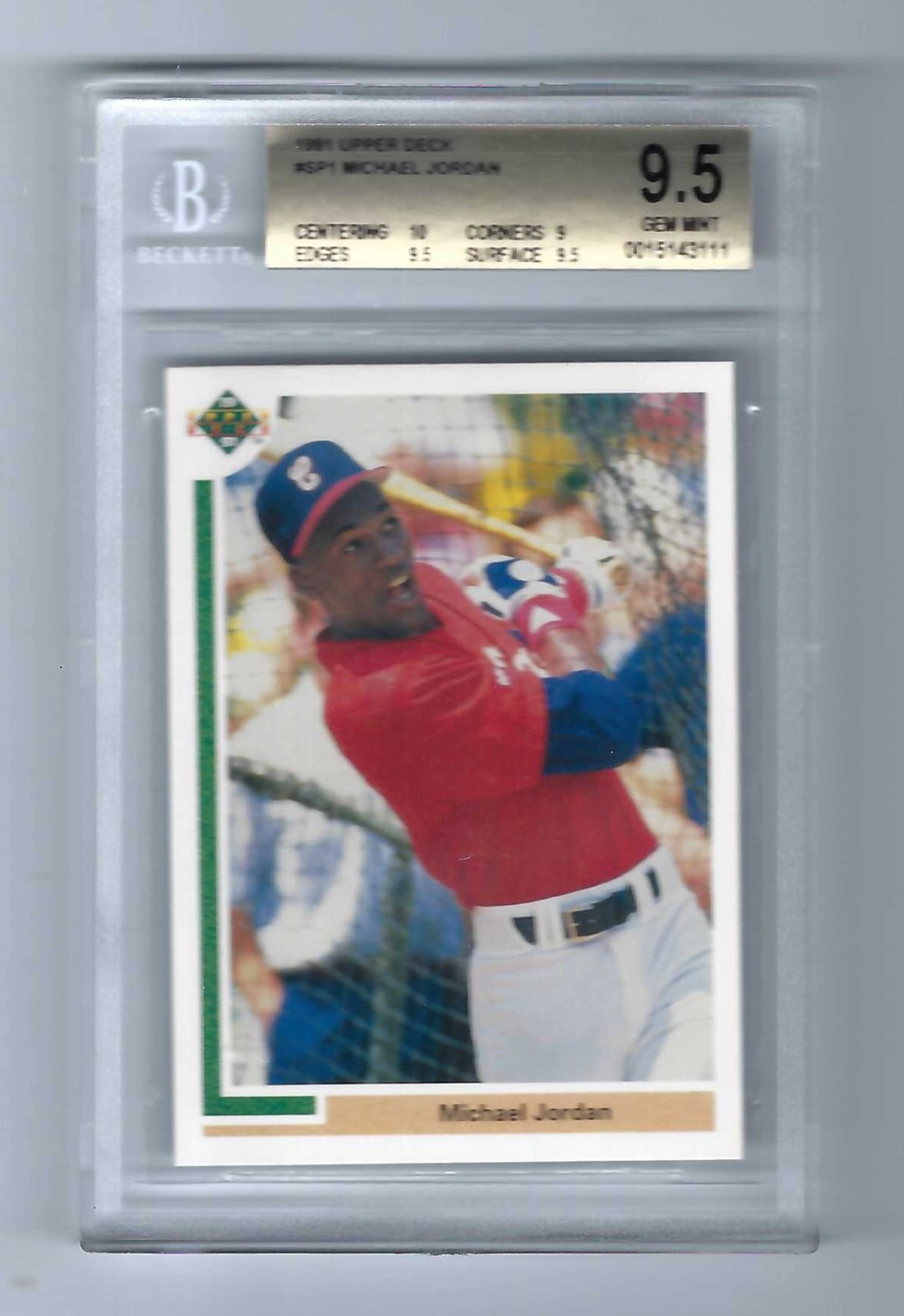 1991 Upper Deck #SP1 Michael Jordan White Sox BGS 9.5 GEM MINT