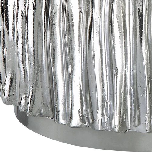 Uttermost Echo Modern Nickel Drink Table - Picture 2 of 4