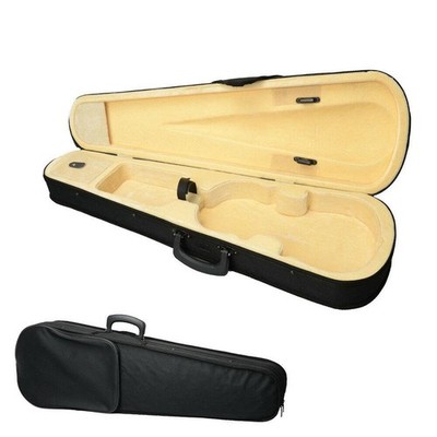 Durable Cloth Fluff Triangle Shape Case with Beige Yellow Lining for 4/4 Violin