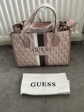 Guess Women Printed Pu Silvana 2 Compartment Tote Bag