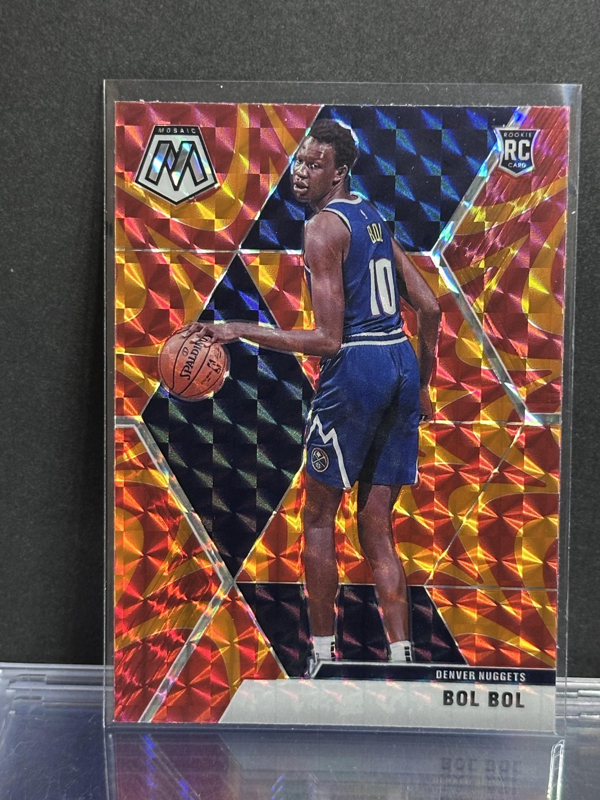 2019-20 Panini Mosaic #222 Bol Bol Reactive Orange Denver Nuggets Rookie
