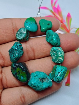 Grobe Türkis Trommelperlen Lose Natürliche Tibetische Edelstein Schmuck Herst...