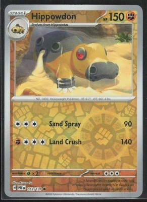 2025 Scarlet & Violet Series - Prismatic Evolutions Hippowdon Common #53