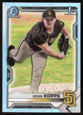 2021 Bowman Draft Chrome Sky Blue Refractor Kevin Kopps #BDC-7 Padres