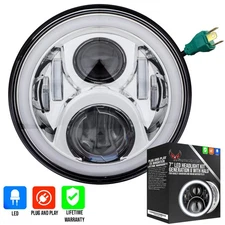 Eagle Lights 7" LED Headlight with LED Halo Ring for Harley-Davidson® and Indian