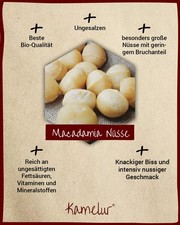 1kg di noci di macadamia BIO naturali - noci di macadamia intere senza buccia di classe 1l, non trattate - 3