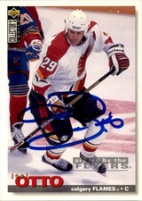 Joel Otto 1995-96 Collector's Choice Auto #88 Philadelphia Flyers