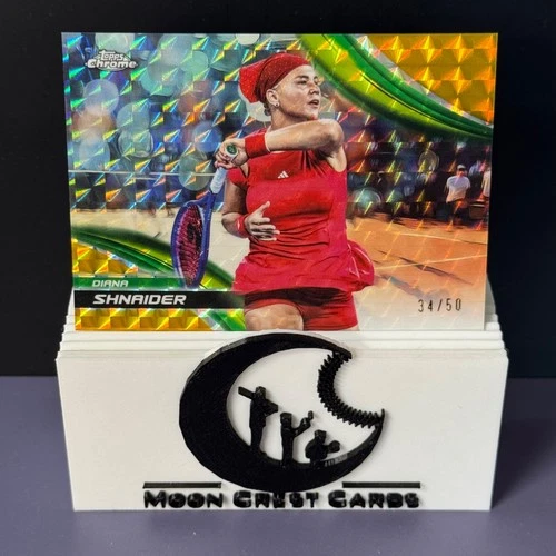 2025 Topps Chrome Tennis Gold Geometric Refractor Diana Shnaider #25