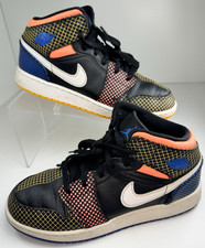 Nike Air Jordan 1 GS Mid MMD Multi-Color Grid DC4092-001 Size 6Y / Women s 7.5