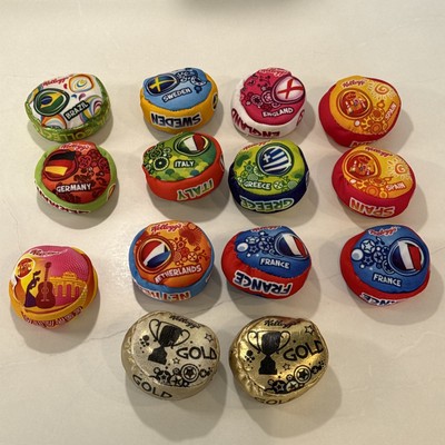 Kellogg's 2014 & 2016 Fußball Spielbälle Stofftier Sammlerstücke & goldene Bälle