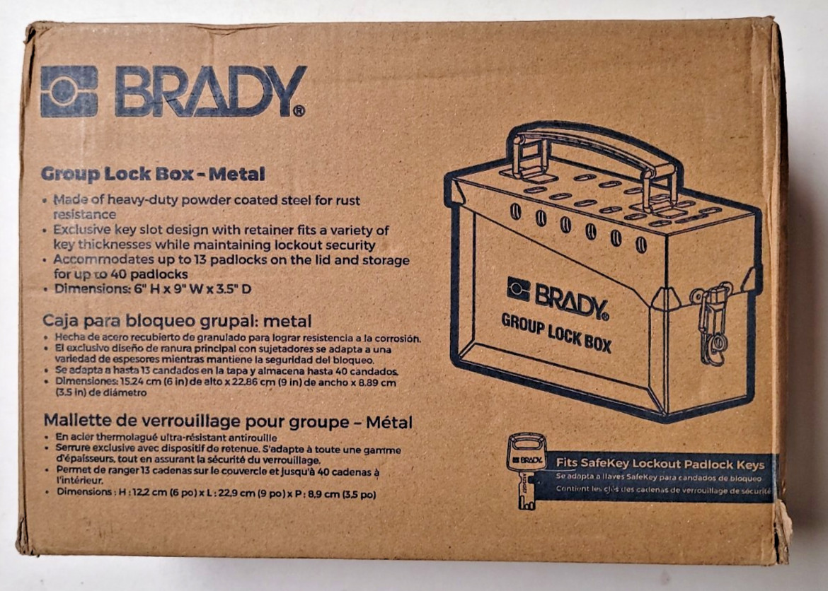Brady Portable Metal Lock Box Red 13 Lock Y4758682
