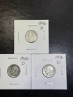 (3 Coins) 1946 D Silver Roosevelt Dimes