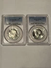 LOT OF (2) 1976-S Silver Kennedy Half Dollar PR69 DCAM & MS66 PCGS Blue Label
