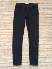 Levi's Black 710 Super Skinny Girls Jeans Adjustable Waist Size 10