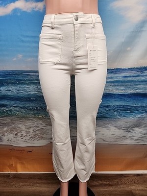 NWT KICZOY Midrise Super Skinny White Jeans Size Extra Small 