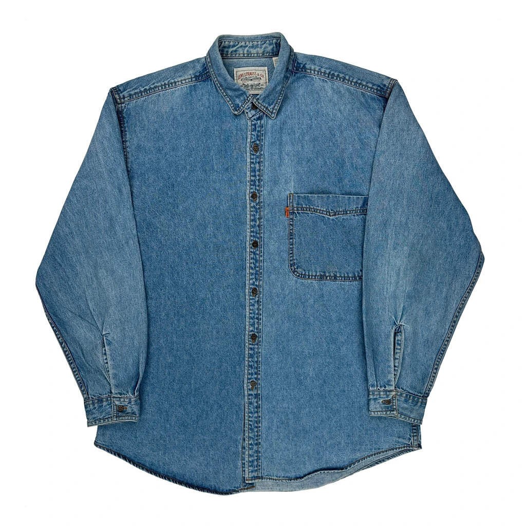 Levis Denim Shirt - Large Blue Cotton