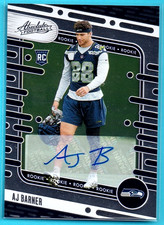 🟦🟩 2024 Absolute AJ BARNER RC Auto!!! Michigan HAWKS 🟩🟦