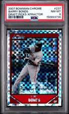 BARRY BONDS 2007 BOWMAN CHROME DRAFT PICKS #237 XFRACTOR #/299 PSA 8 NM-MT