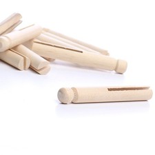 Bulk Package of 36 Round Peg 3-3/4" Wood Clothespins