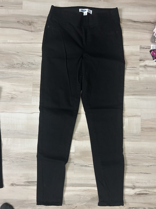 WOMENS OLD NAVY BLACK ROCKSTAR SUPER SKINNY JEANS SIZE 12 TALL BUILT IN SCULPT