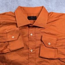 Etro Shirt Mens 46 Orange Dress Italy Luxury ...